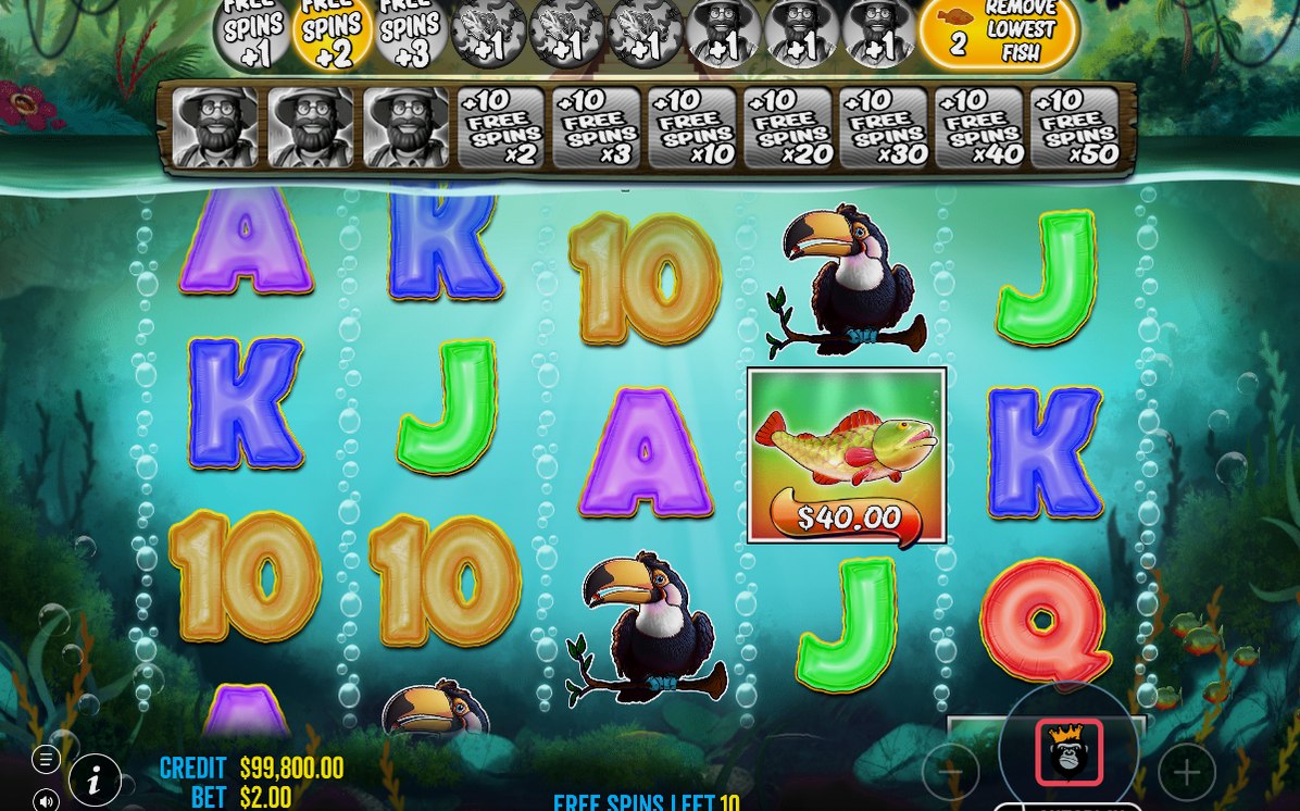 Freispiele mit FISHERMAN WILD auf allen Walzen