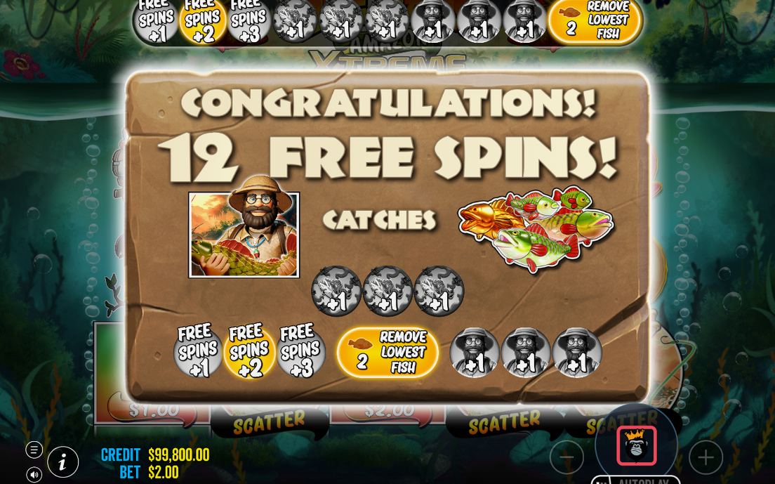 Topf mit FREE SPINS +1 und GUARANTEED FISH